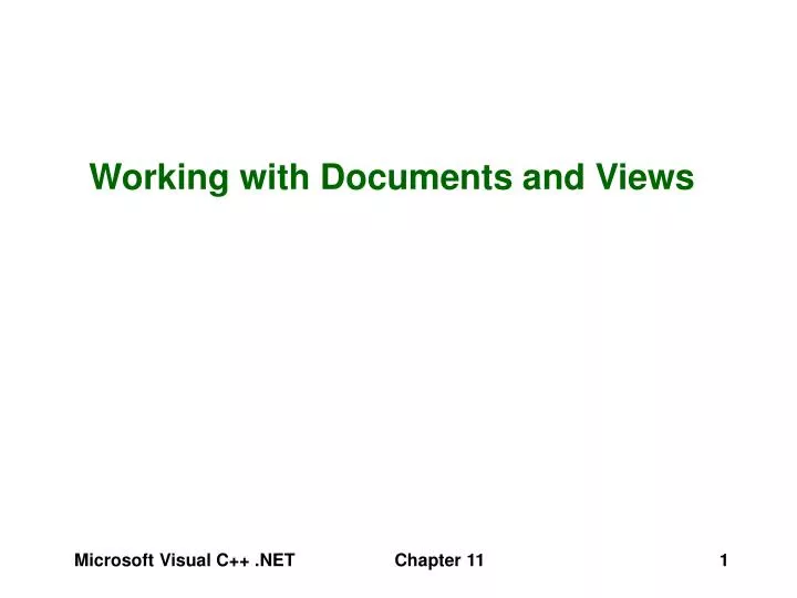 working with documents and views