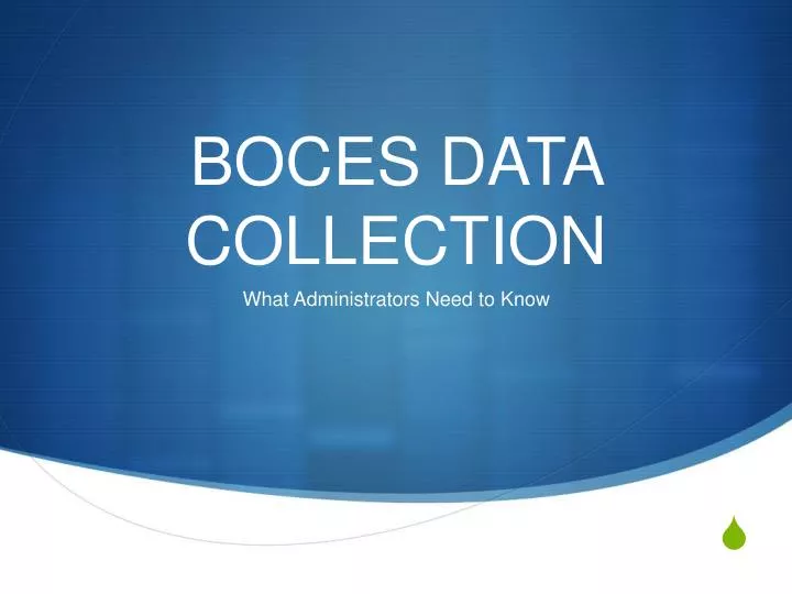 boces data collection