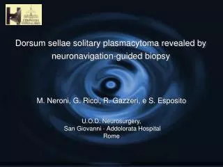 Dorsum sellae solitary plasmacytoma revealed by neuronavigation-guided biopsy