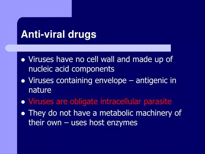 anti viral drugs