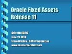Oracle Fixed Assets Release 11 - slide 1