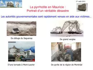 La pyrrhotite en Mauricie : Portrait d’un véritable désastre