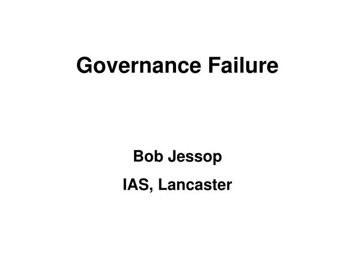 governance failure