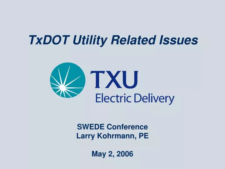 txdot utility related issues