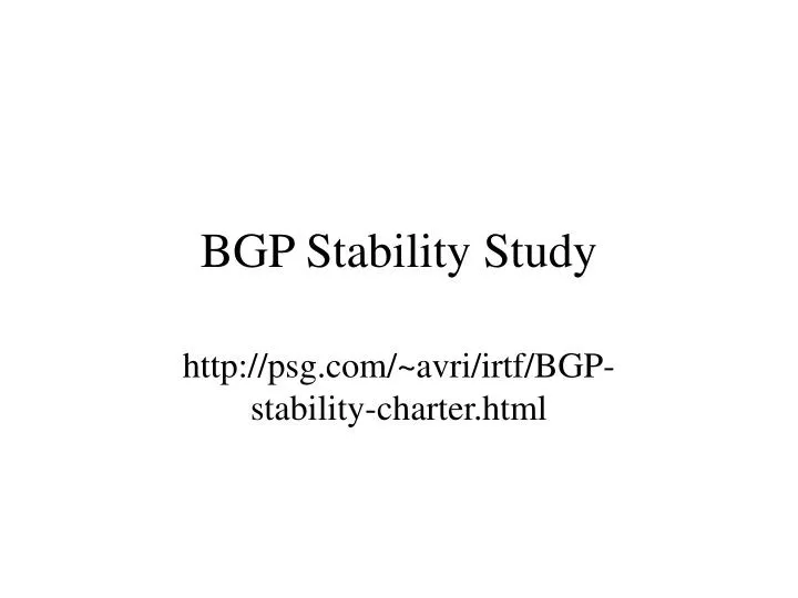 bgp stability study