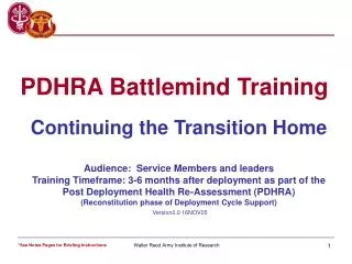 PDHRA Battlemind Training