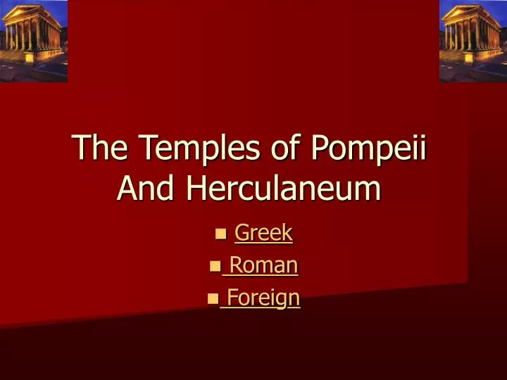 the temples of pompeii and herculaneum
