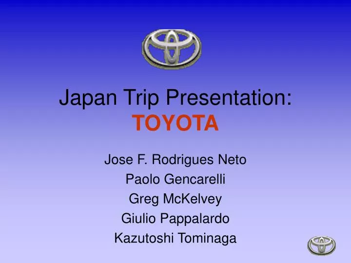 japan trip presentation toyota