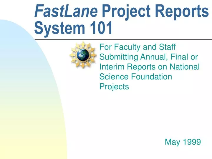 fastlane project reports system 101