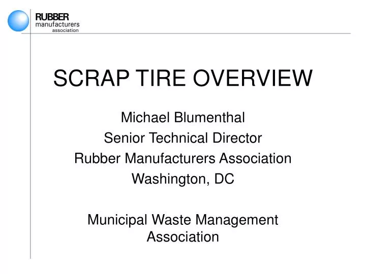 scrap tire overview