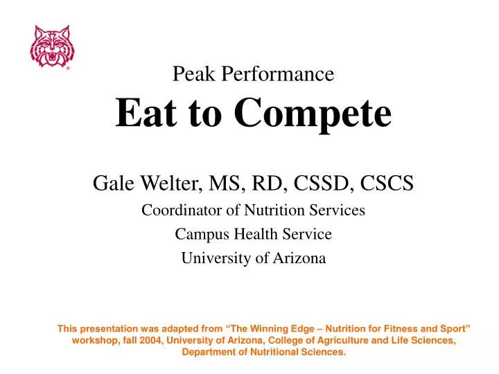 peak performance eat to compete