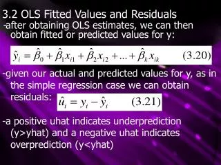 3.2 OLS Fitted Values and Residuals