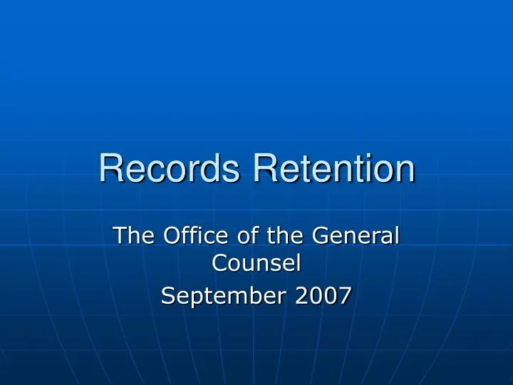 records retention