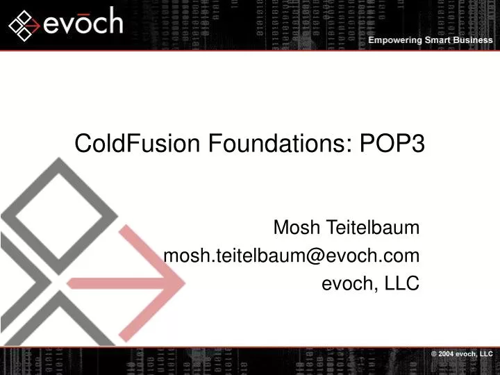 coldfusion foundations pop3