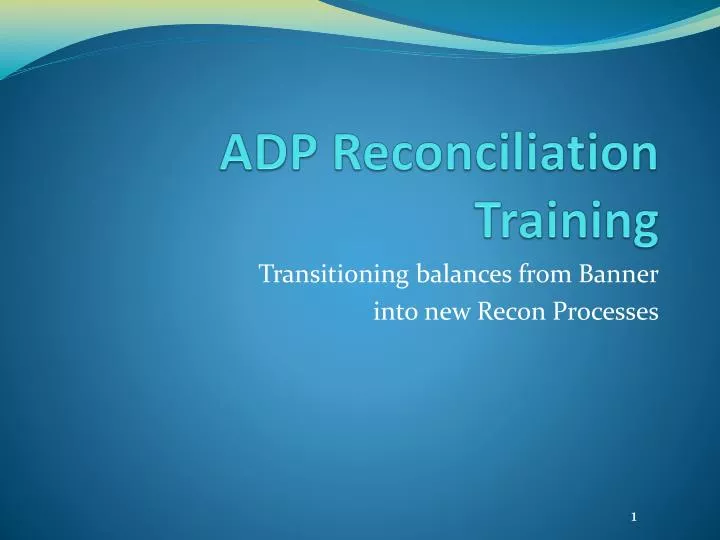 adp reconciliation training