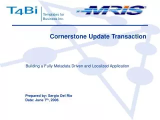 Cornerstone Update Transaction