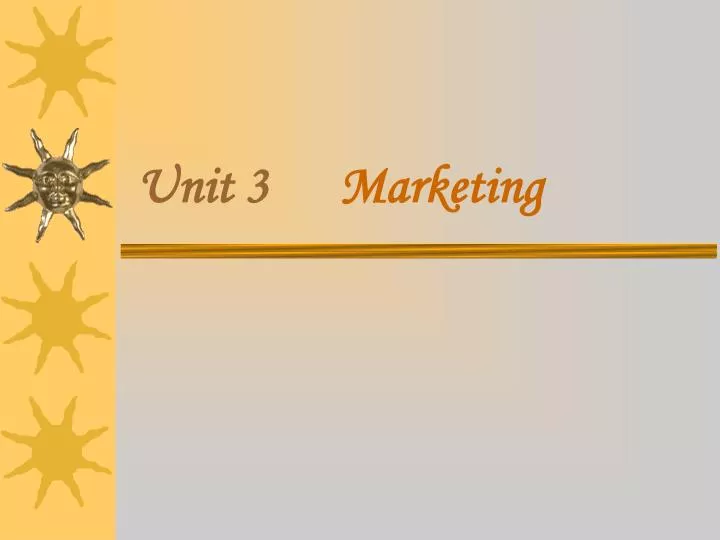 unit 3 marketing