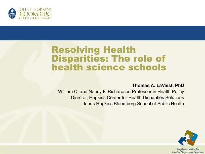 resolving health disparities the role of health science schools