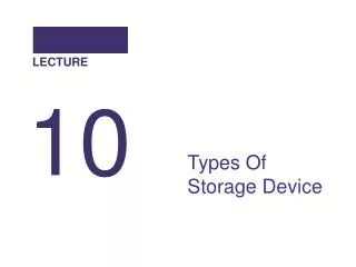 Types Of Storage Device