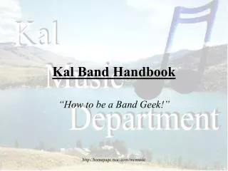 Kal Band Handbook