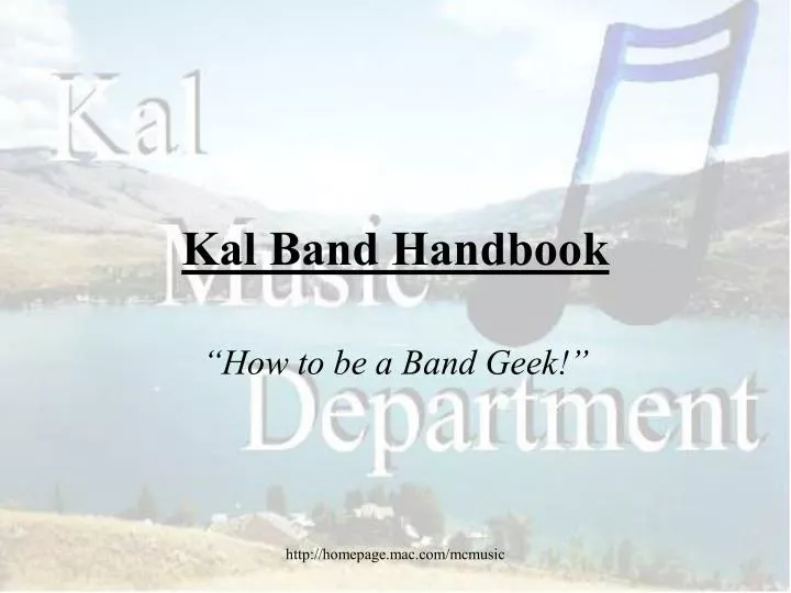 kal band handbook