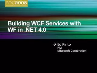 Building WCF Services with WF in .NET 4.0