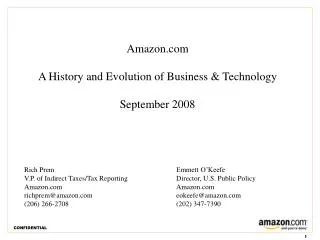 Amazon.com A History and Evolution of Business &amp; Technology September 2008