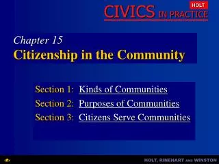 Chapter 15 Citizenship in the Community