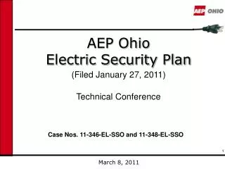 AEP Ohio Electric Security Plan