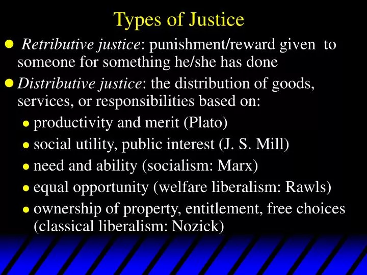 types of justice