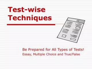 Test-wise Techniques