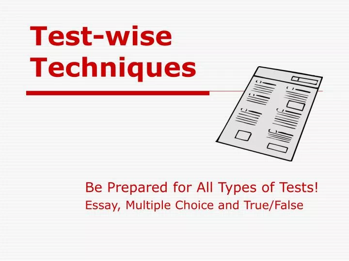 test wise techniques