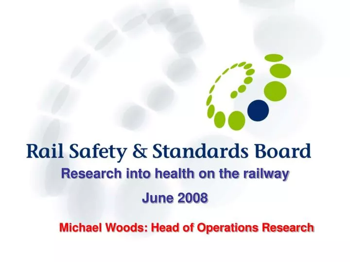 research into health on the railway june 2008