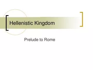 Hellenistic Kingdom