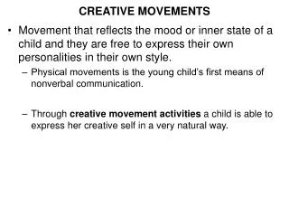 CREATIVE MOVEMENTS