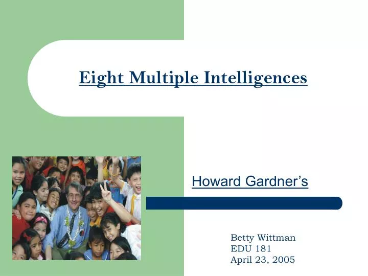 eight multiple intelligences