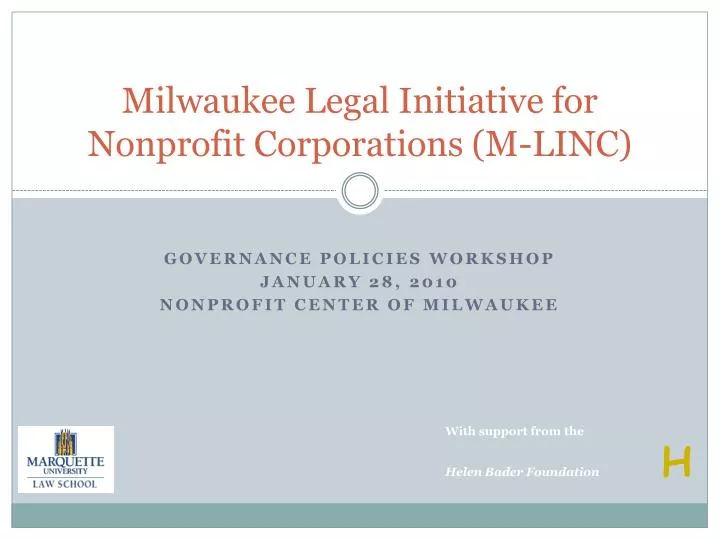 milwaukee legal initiative for nonprofit corporations m linc