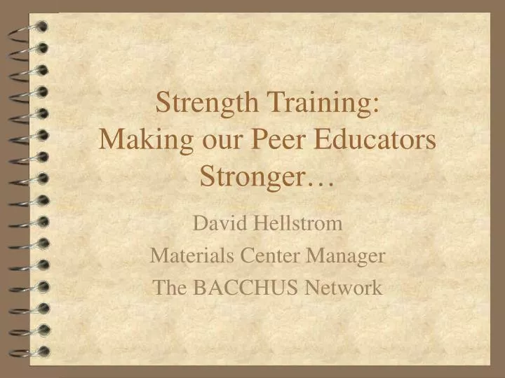 strength training making our peer educators stronger