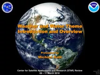 Weather and Water Theme Introduction and Overview