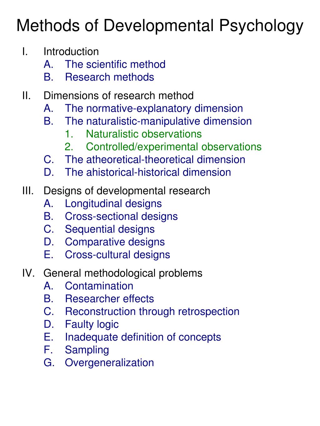 PPT - Methods of Developmental Psychology PowerPoint Presentation, free ...