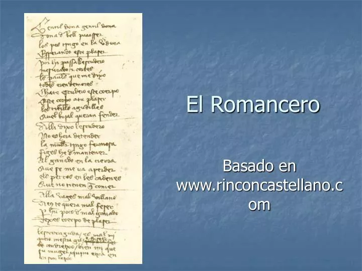 el romancero