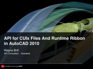 API for CUIx Files And Runtime Ribbon in AutoCAD 2010