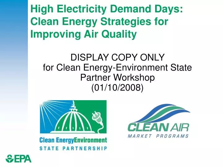 high electricity demand days clean energy strategies for improving air quality