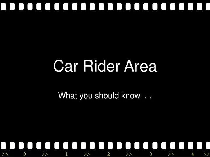 car rider area