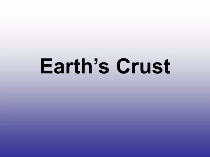 earth s crust