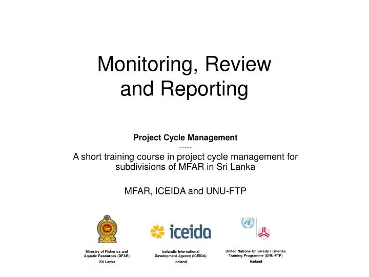 monitoring review and reporting