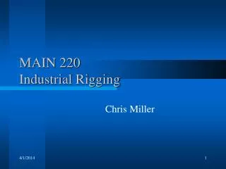 MAIN 220 Industrial Rigging