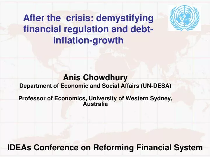 after the crisis demystifying financial regulation and debt inflation growth