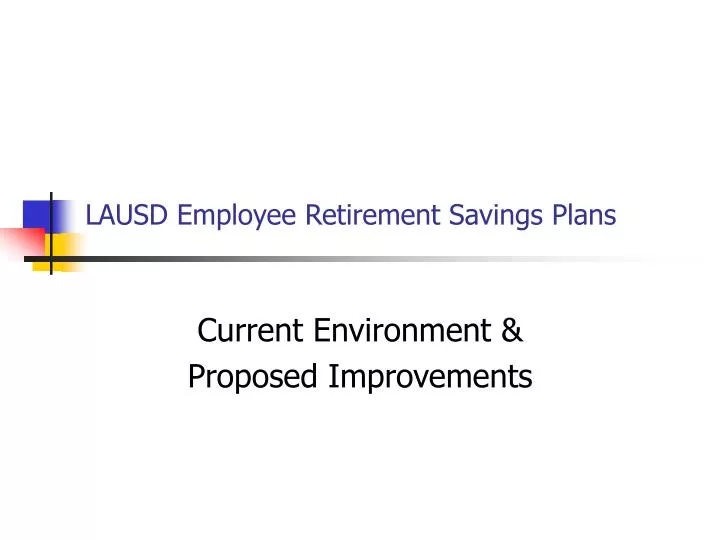 lausd employee retirement savings plans