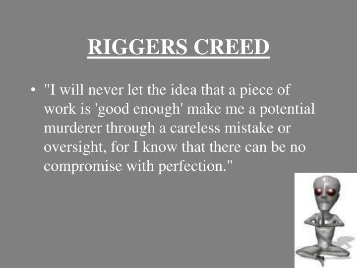 riggers creed